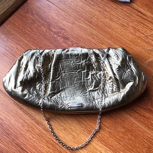 METALLIC DISTRESSED COUTURE METALLIC CLUTCH!!!